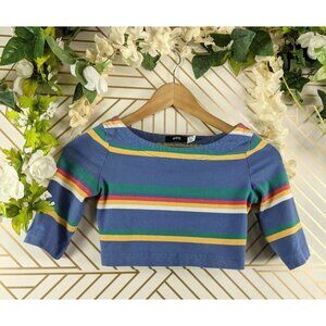 Urban Outfitters BDG Women’s Rainbow Multicolor Super Cropped Top Size XS